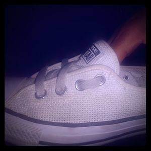 White Converse tennis shoes